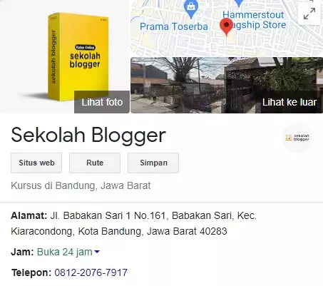 contoh profile bisnis di google business profile