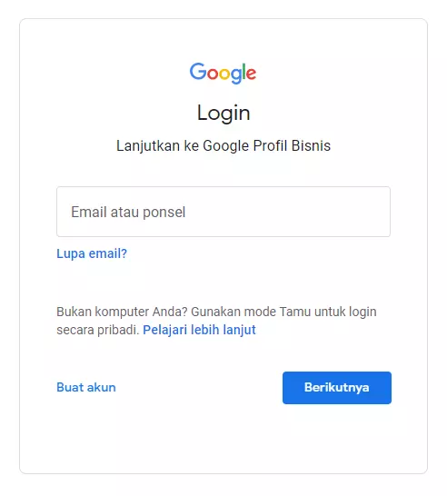 halaman login akun gmail