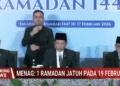 konferensi pers penentuan awal ramadan oleh kementerian agama