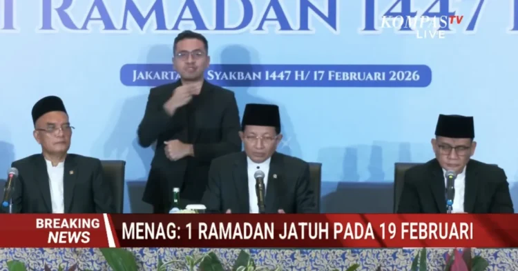 konferensi pers penentuan awal ramadan oleh kementerian agama